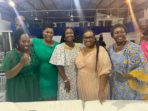 Women gathered in fellowship and celebration
